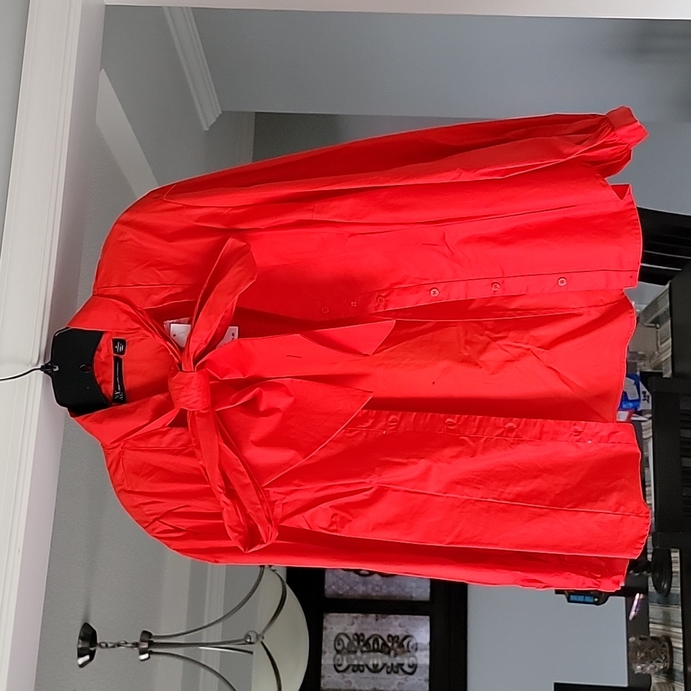 Red NY&Co button down shirt